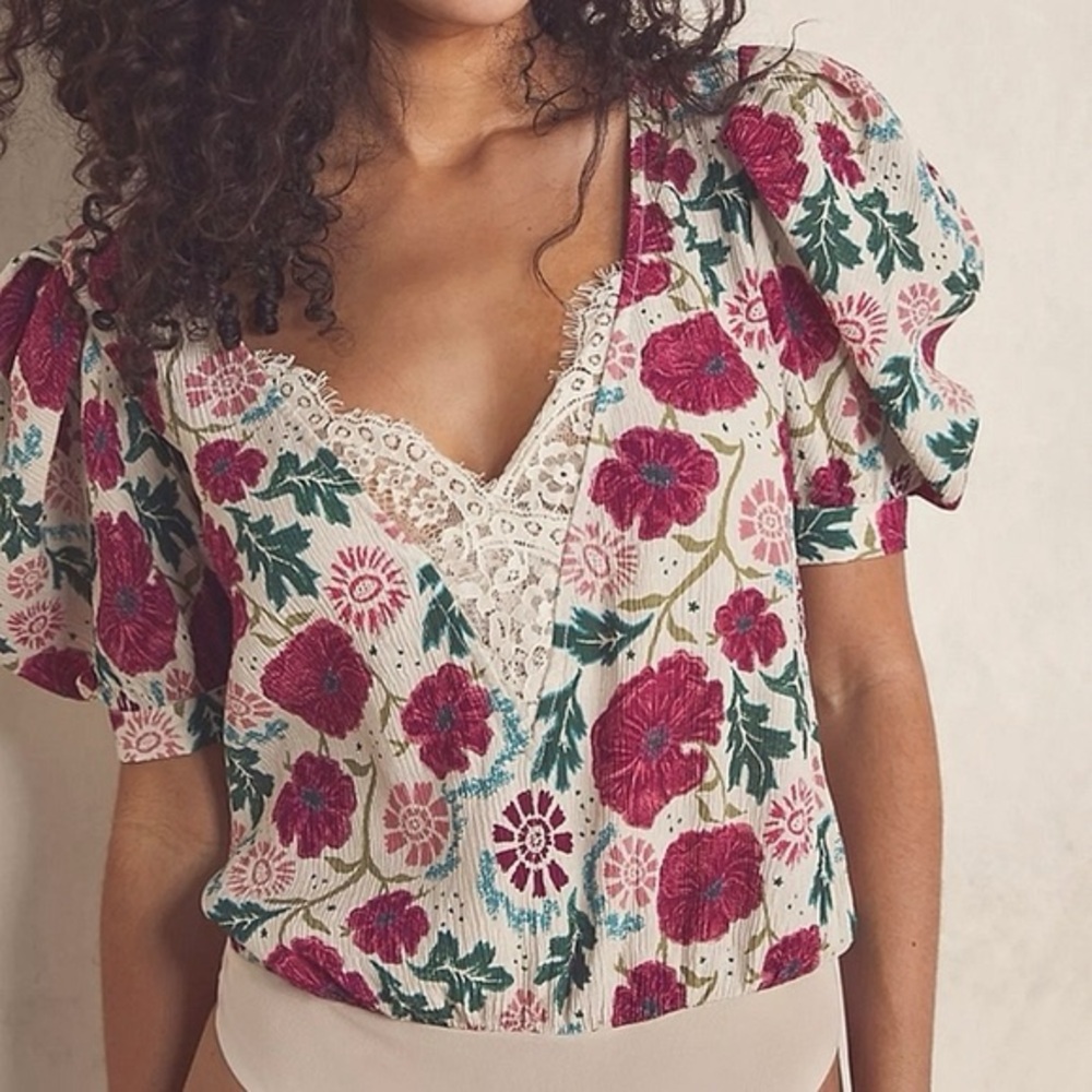 NWT 🏷️ Free People ‘Brunch Date’ Floral Bodysuit